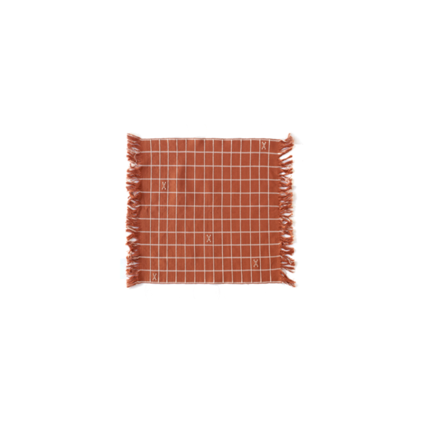 Grid Napkins - Set of 4 - Mamey Image 1
