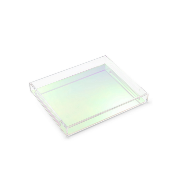 Acrylic Serving Tray in Iridescent Image 1
