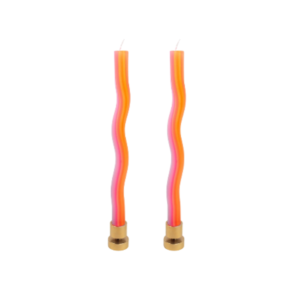 Product images of Wiggle Candles + Holders in various colors