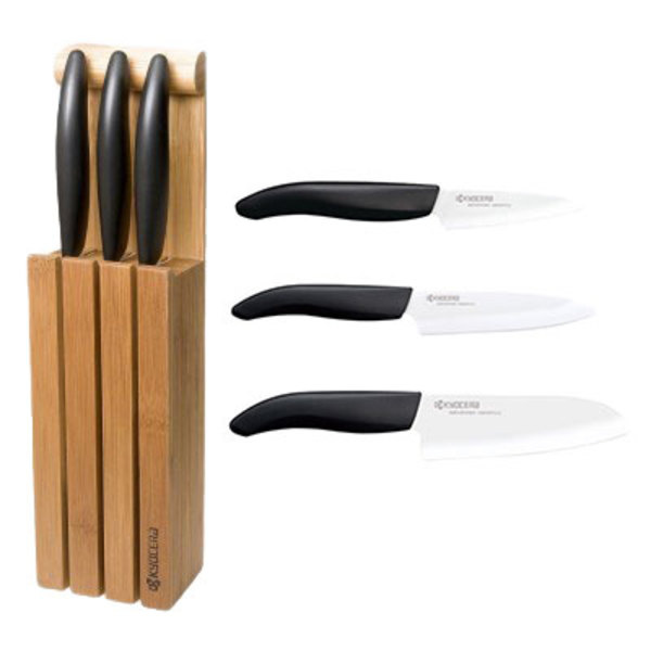 Ceramic Knives & Block Set Image 1