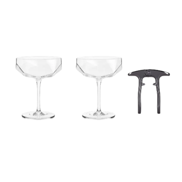 Crystal Coupes and Champagne Puller Image 1