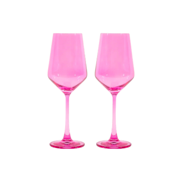 Colored Wine Glasses Set Image 1