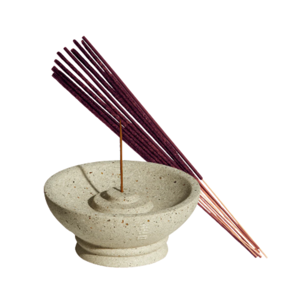 Product and lifestyle images of Stone Incense & Holder