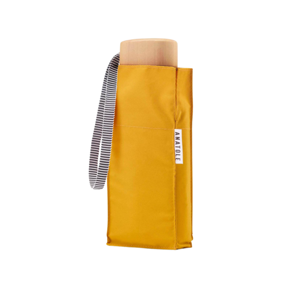 Product and lifestyle images of pocket umbrella in various colors