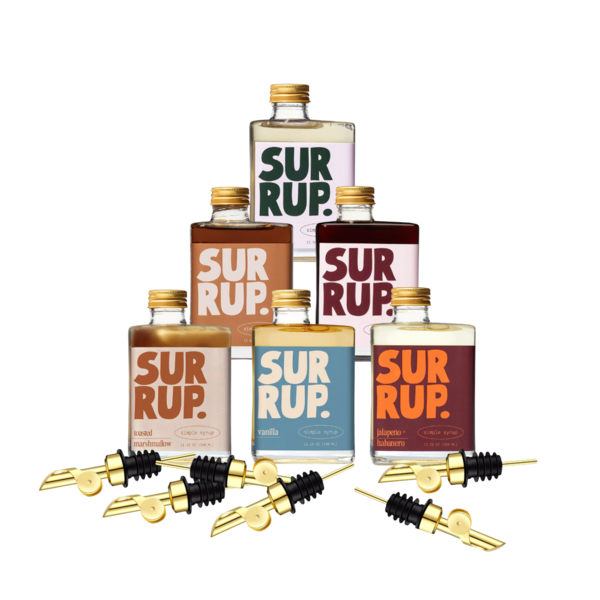 Product and lifestyle images of surrup syrups