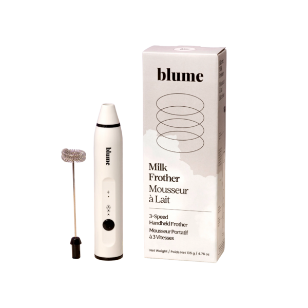 Product and lifestyle images of Blume Milk Frother