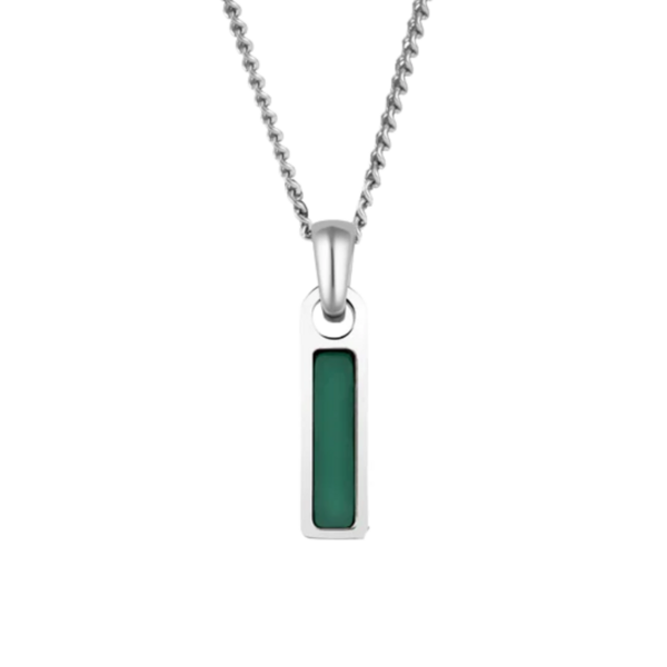 Product and lifestyle images of Birthstone Tag Necklace