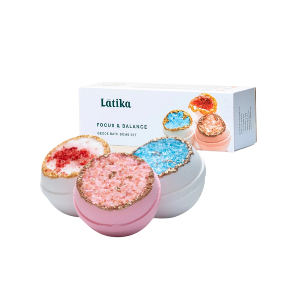Product images of Geode Bath Bomb Trio