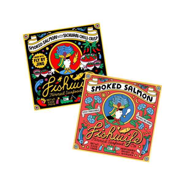 Product images of various tinned fish from Fishwife