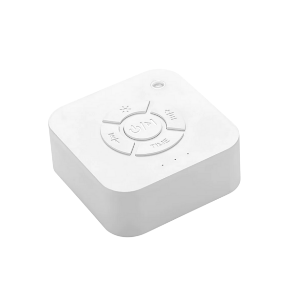 Product and lifestyle photos of White Noise and Sleep Sound Machine