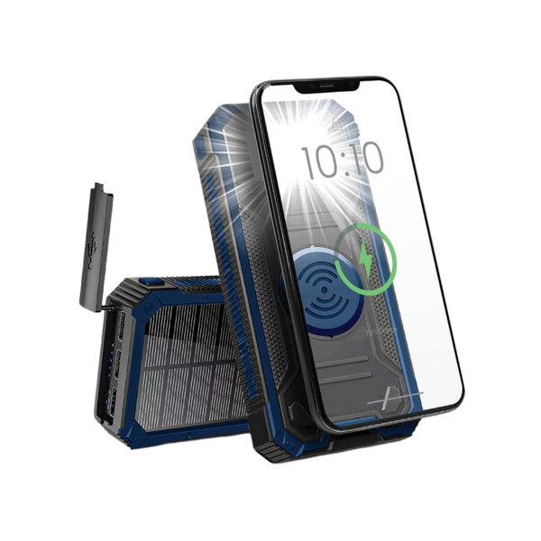 Product images of Solar Wireless Power Bank w/ Flashlight