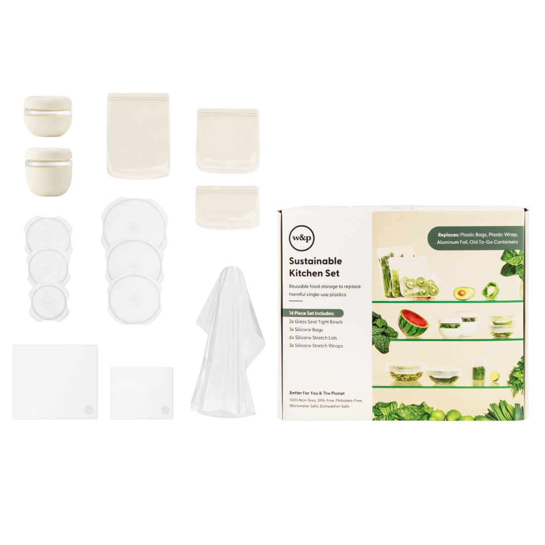 Product images of Reusable Silicone Stretch Wrap Set