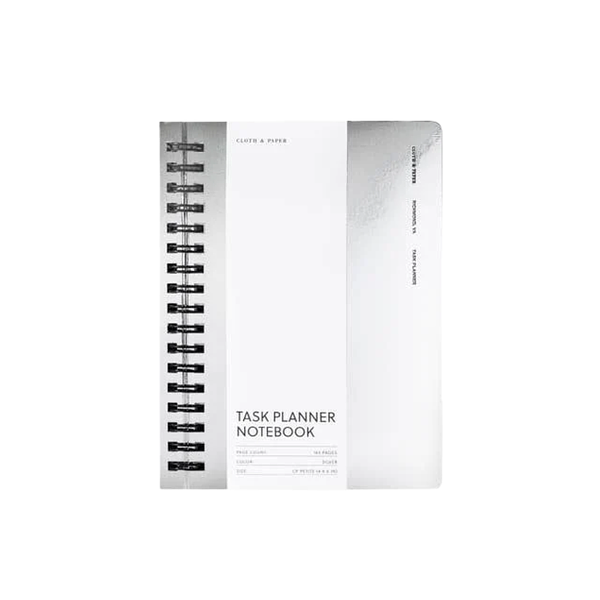 Silver Spiral Notebook