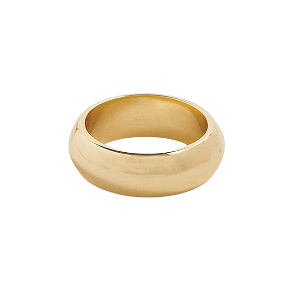 Agatha Thick Brass Ring Size 7