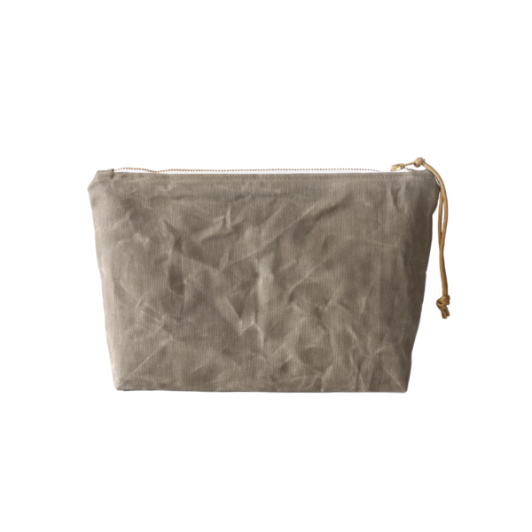 Waxed Canvas Zip Pouch Image 1