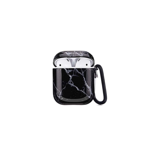 Marble AirPods Case - Black Image 1