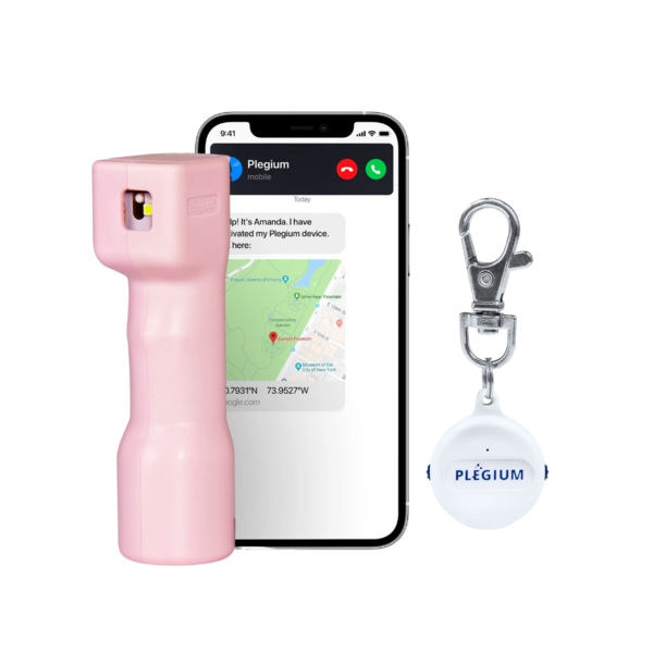 Smart Pepper Spray by Plegium  Alarm, Strobe, Emergency Texts & Calls